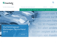 Tablet Screenshot of mietwagenspiegel.iao.fraunhofer.de