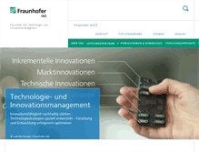 Tablet Screenshot of innovation.iao.fraunhofer.de