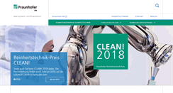 Desktop Screenshot of cleanmanufacturing.fraunhofer.de