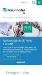 Mobile Screenshot of cleanmanufacturing.fraunhofer.de