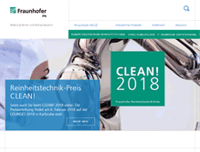 Tablet Screenshot of cleanmanufacturing.fraunhofer.de