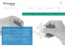 Tablet Screenshot of generativ.fraunhofer.de